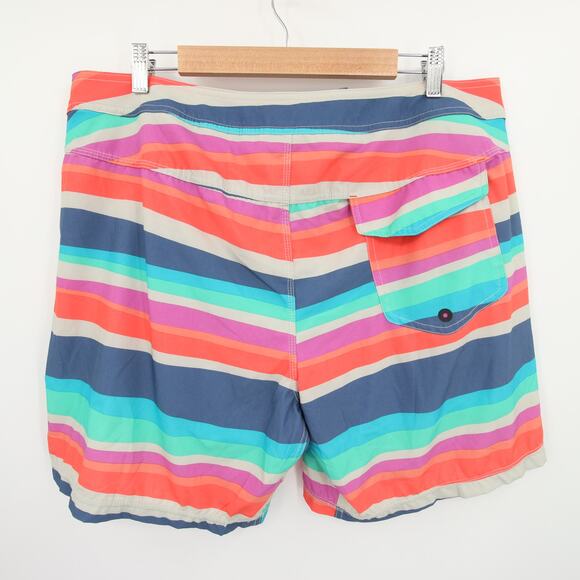 SAXX Betawave Swim Trunks Multicolor Striped Board Shorts Quick Dry Size 38 NWT - Picture 15 of 15